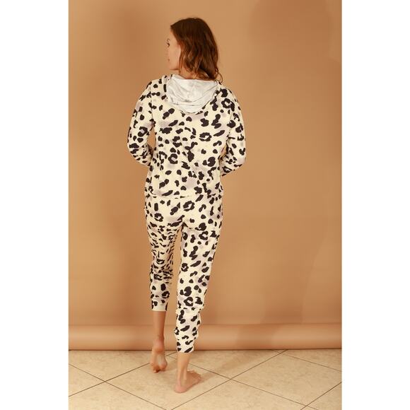 NWT Animal Print Cozy Jogger Hoodie Lounge Set - Small - Picture 10 of 10